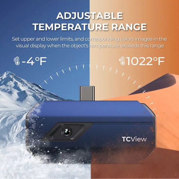 TOPDON TC001 Compact Thermal Imaging Camera for USB-C Android Devices 256X192 PX - Picture 9 of 10
